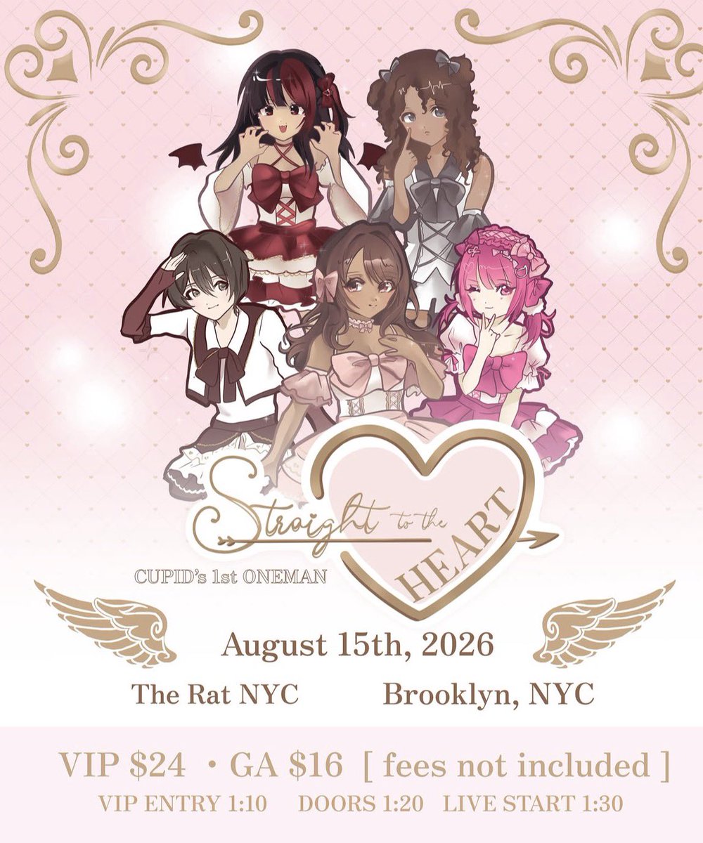 cupidny's tweet photo. From ours to yours, our hearts will meet. 

Come see CUPID’s final five member performance of 2026, and their very first one-man, Straight to the Heart! 🏹 https://t.co/DYa5X1gomq