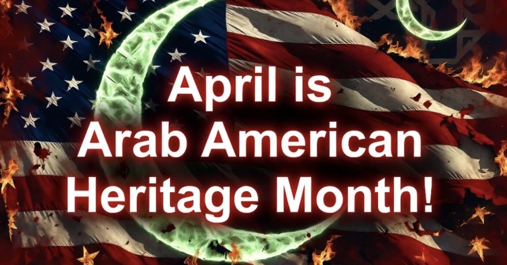 SparksN123's tweet photo. RED STATES HAVE FALLEN — NATIONAL ARAB AMERICAN HERITAGE MONTH IS THE NEW CONQUEST” What the Flock https://t.co/03KZ6lEN5I