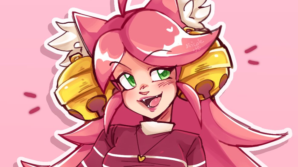 bingusbnuy's tweet photo. pink mew mew but she's wearing bellbottoms 💗 https://t.co/9dWu7IXRA9