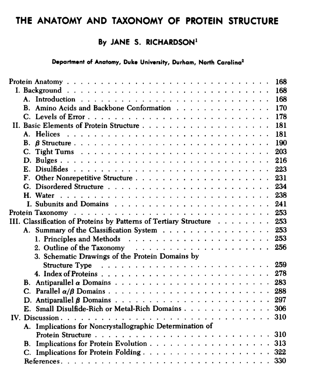 compchemm's tweet photo. Mother of the ribbon diagram 
One paper in 1981.
Changed how we see proteins.
If you haven’t read it, you’re late.
https://t.co/5OIR6riN3K
#compchem #phd https://t.co/bS9lu4kl21