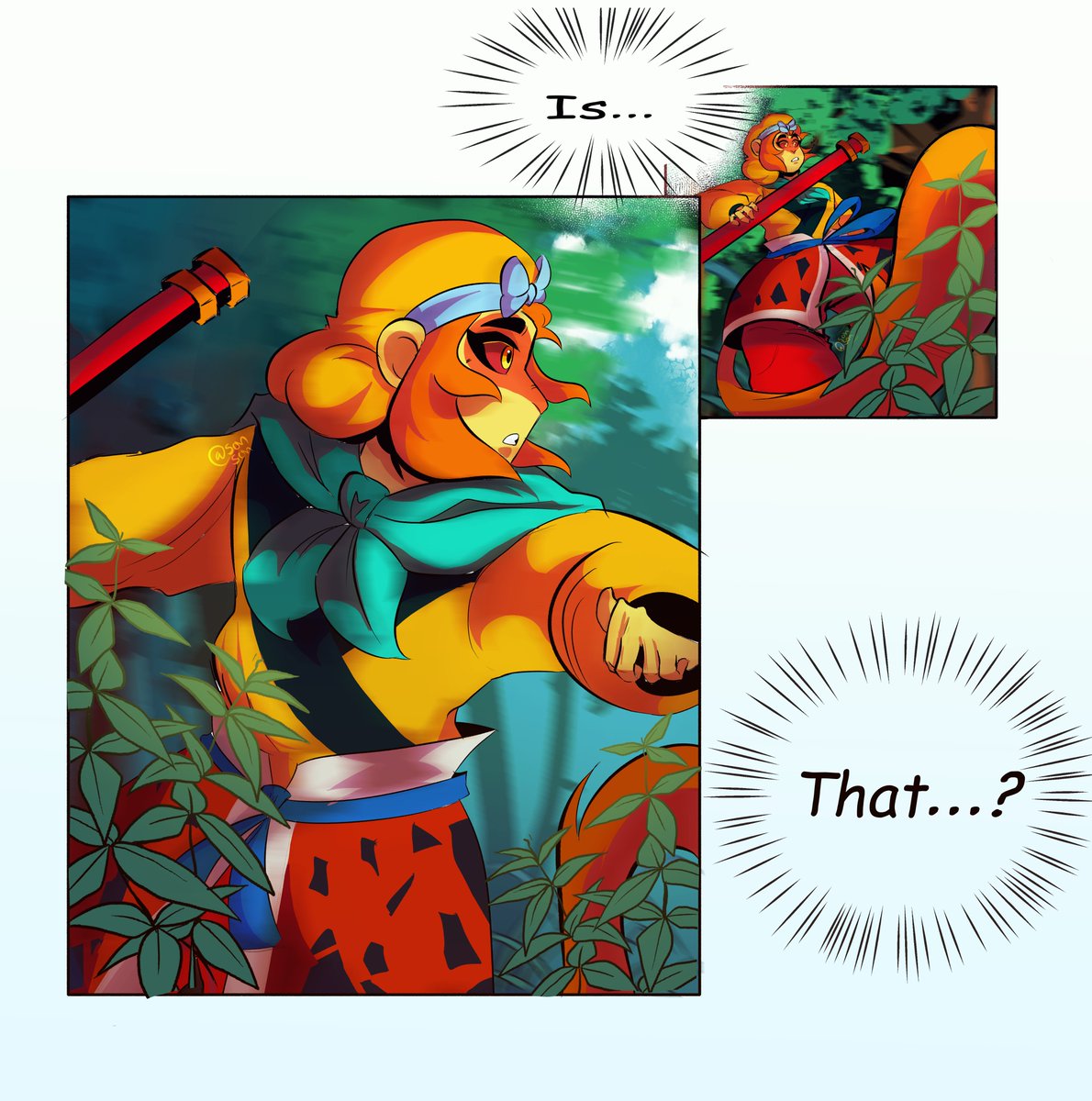 _SONSON_PEACH's tweet photo. I disappeared for a while, but that's because I was working on this comic, which actually took me a while. It's a mini-comic, a preview of Beyond the Truth Shadowpeach AU!!! Act 2 Coming soon! #shadowpeach #LMK #wukong #macaque https://t.co/quMgV4WDoa