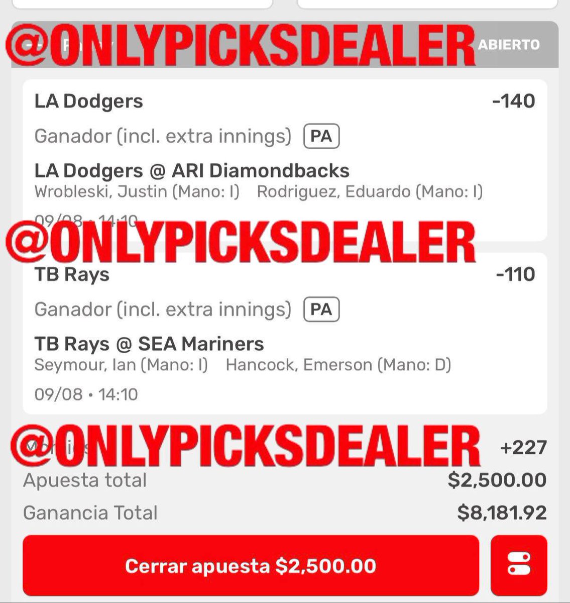 OnlyPicksDealer's tweet photo. ¡PICK PREMIUM DEL KOALA 🐨💣💸!

Todos sus picks serán GRATIS en mi canal de telegram, te unes abajo 👇

Aquí: https://t.co/Cu8Di5TgIN https://t.co/O4iVg4R4z5