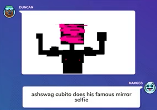 swageroo49's tweet photo. i am so glad ash isnt in the qsmp gartic phone lobby LMFAOOOOOO https://t.co/jpzZ74nLKy