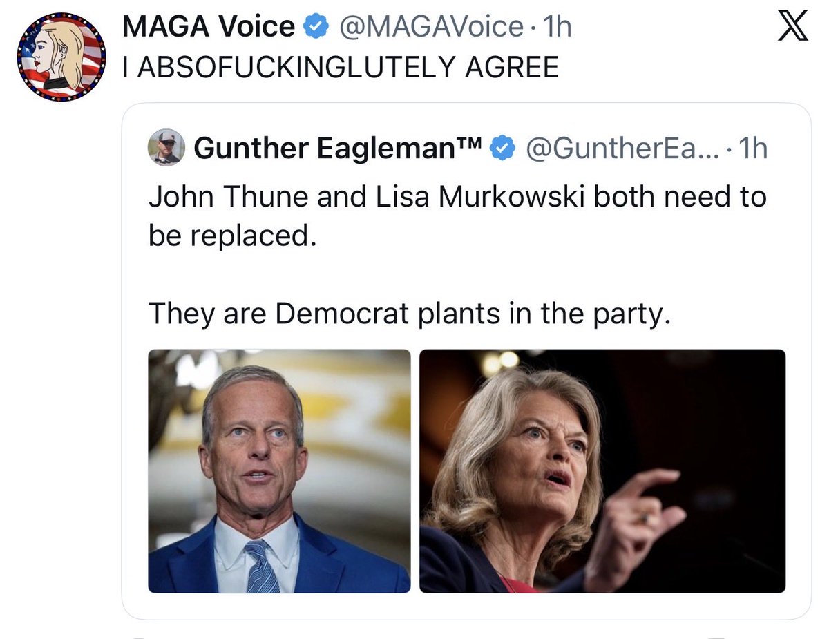 AmrcaFirst's tweet photo. @BasedMikeLee @AndrewKolvet 77 Million people agree Thune 🐀is the most HATED RINO in America‼️‼️‼️‼️‼️‼️ https://t.co/qGrU4HuHHx