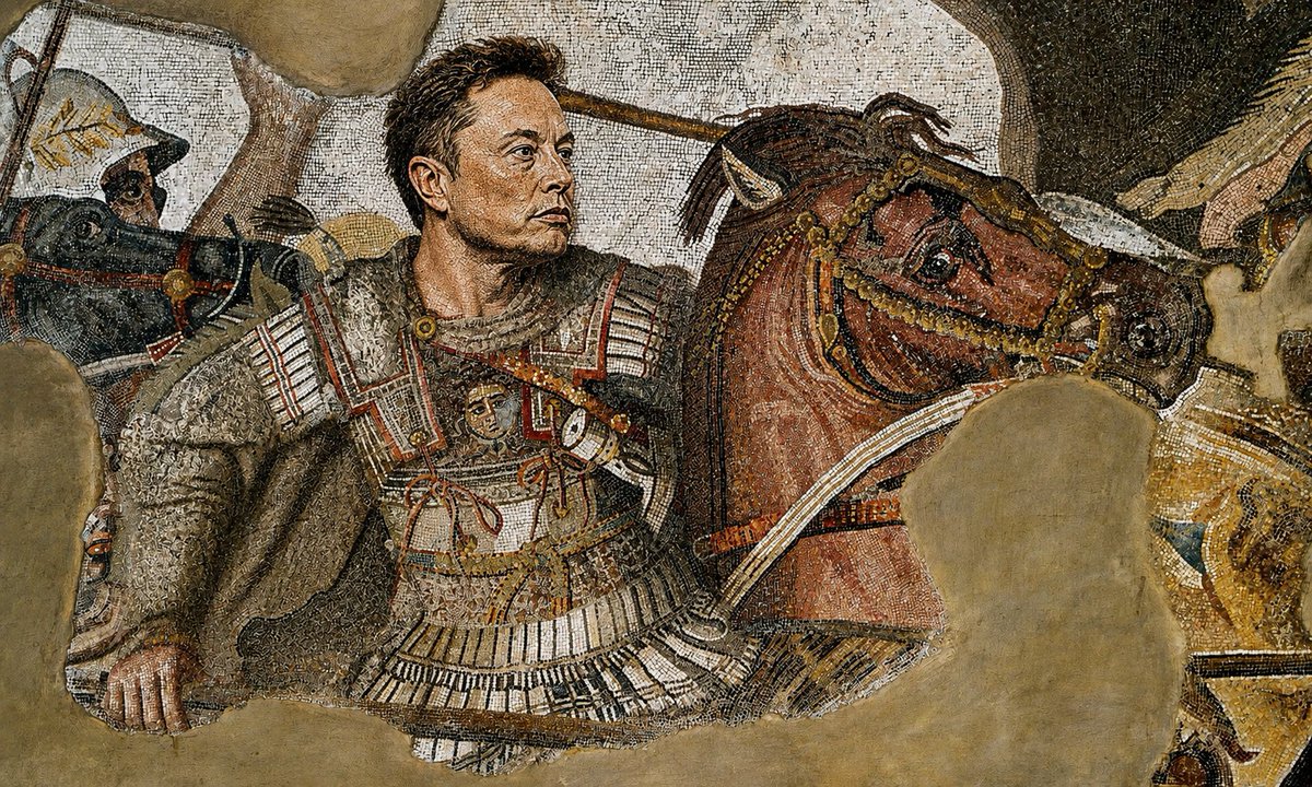 nic_munoz's tweet photo. "I am the reincarnation of the spirit of Alexander the Great." -Elon Musk https://t.co/vVNciRVG5k