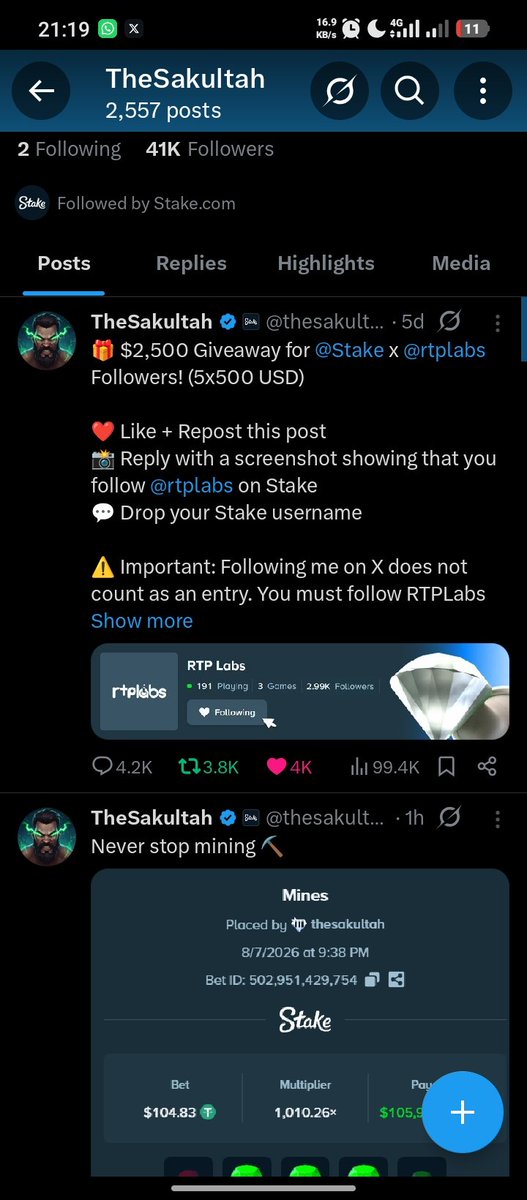 Apaxi22's tweet photo. @thesakultah23 @Stake @rtplabs All done bro

Stake 🆔: Danielbabs 

Thanks brother https://t.co/E9AY6s10oC