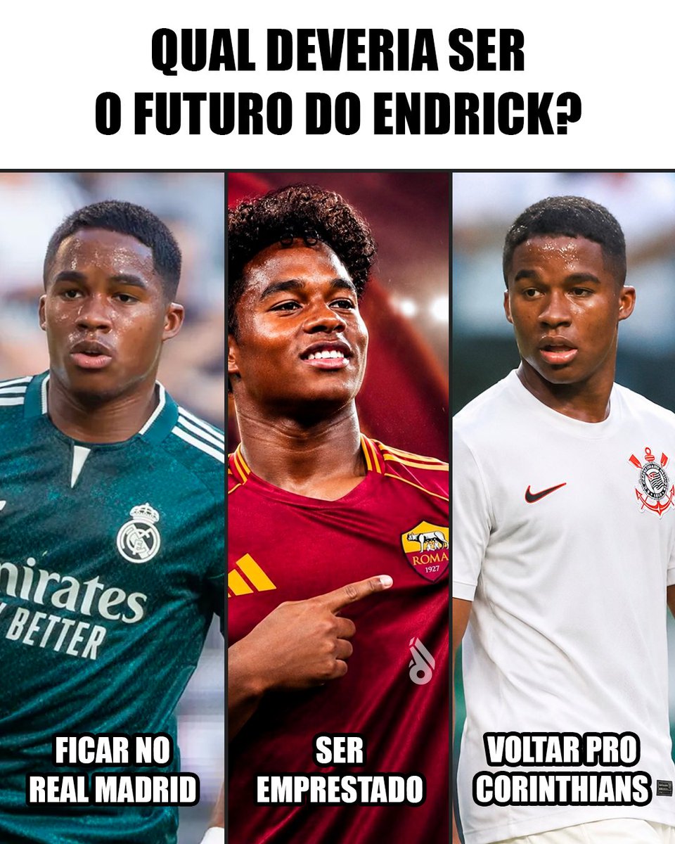 desimpedidos's tweet photo. Qual deve ser o destino do Endrick? https://t.co/MeqOWNqwZz