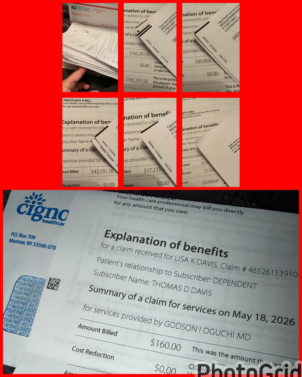 lisakjunker5's tweet photo. 8-9-26 Documentation Received another fraudulent medical bill for $160 grand total in the $4 million dollar range #MedicalFraud #FreeForAll #TargetedIndividuals #WatchlistScheme #IdentityTheft #FinancialCrimes #RICO #ModernDayHumanTrafficking #Biohacking #MKULTRA #Diary #USA 🙏 https://t.co/VmLlOGD1qb