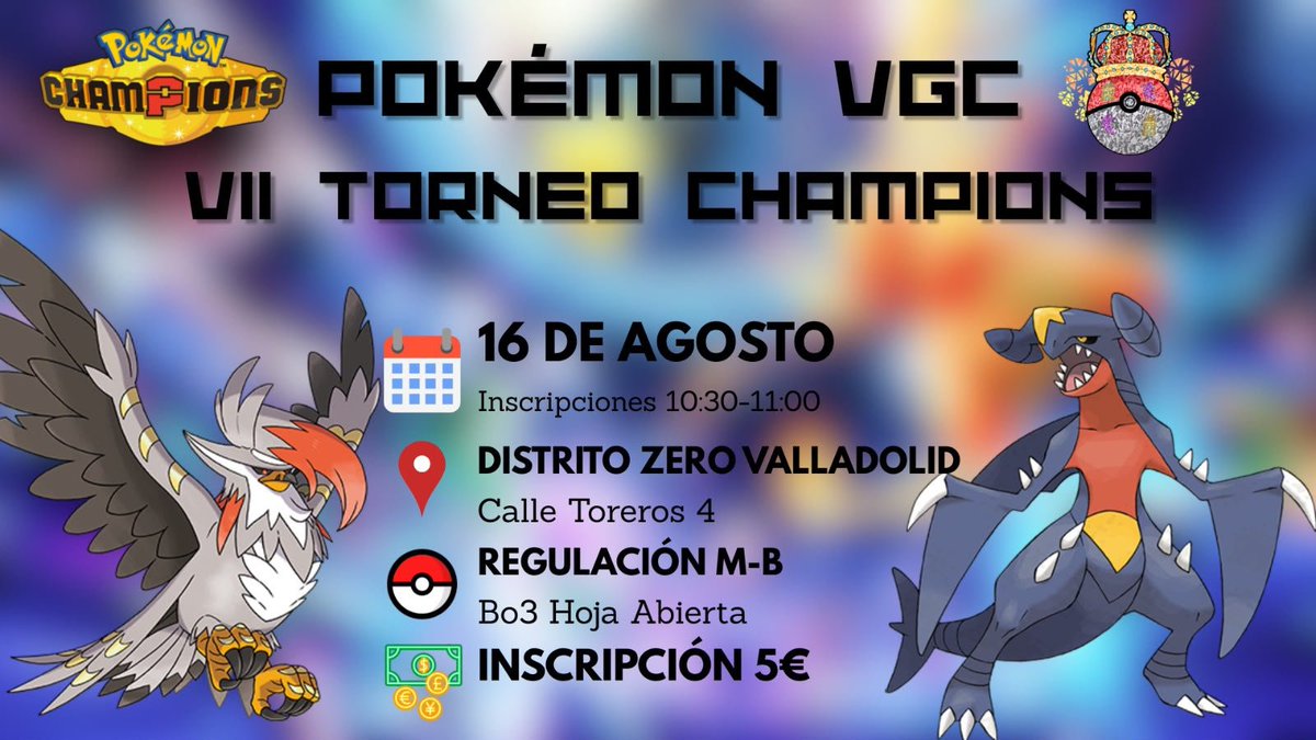 CyL_VGC's tweet photo. Tenemos nuevo torneito este verano, es como worlds pero con un poquito🤏  menos de nivel. https://t.co/wKuhM8I4LS