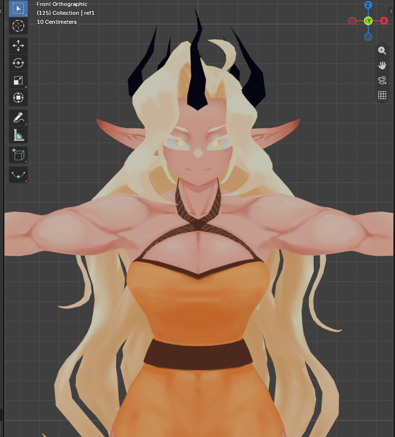 Sigishi's tweet photo. I'm using every ounce of my power to not rush through painting because I wanna rig and pose her so bad.
Very happy with how she is turning out! https://t.co/BUyUyrUkL7