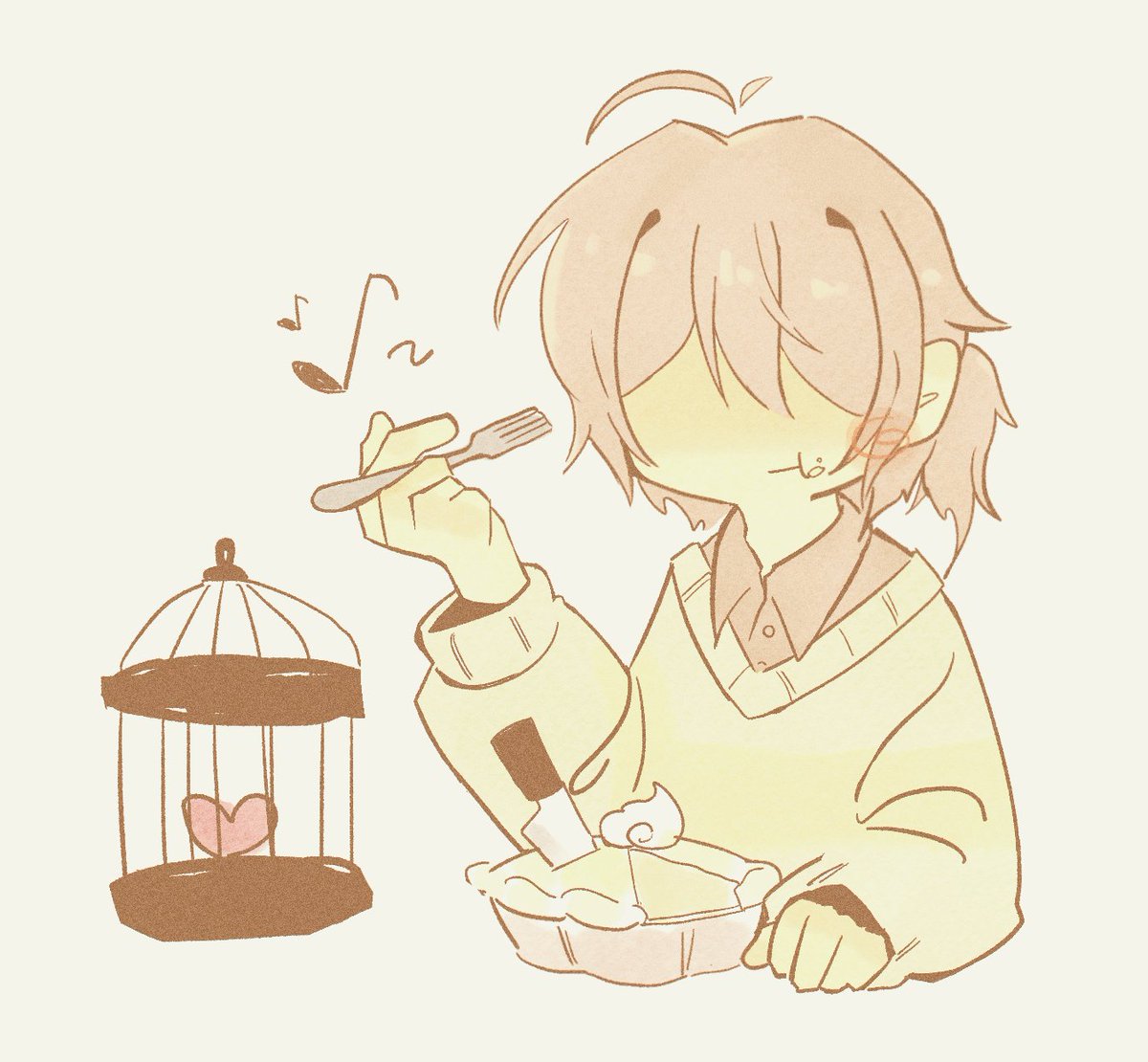 00bitbit001's tweet photo. #deltarune 
#kris 
파이 맛있니... https://t.co/APh4qtImfL