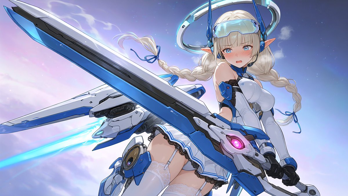 morisova000's tweet photo. エルフちゃん飛行戦闘訓練

エルフちゃんにえｒ，んんっ構想練ってプロンプトにまとめるのたのすぃ
あーくないつ:えんどふぃのリーノや星の翼なのはコラボと、メカ娘の流れ来てますねぇ

#AIイラスト
#PixAI https://t.co/8YXtfdLFX1