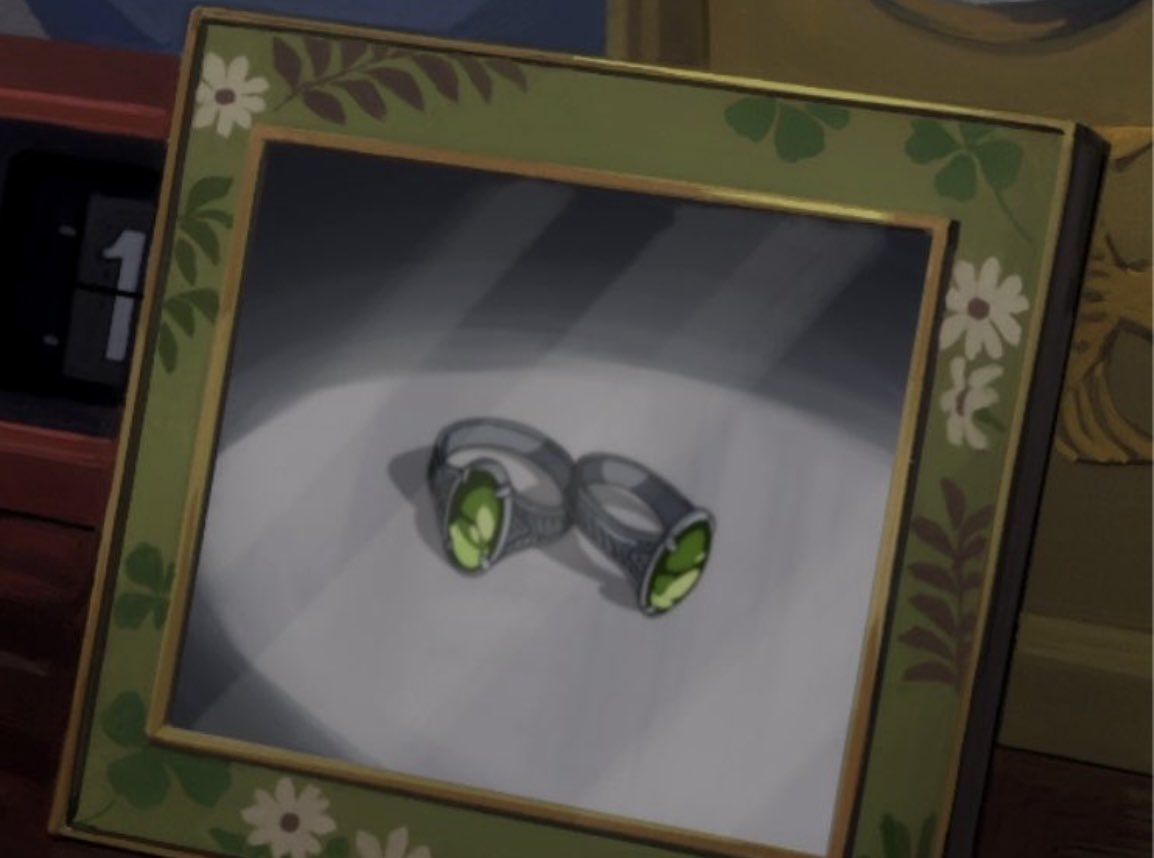 kyoruyeye's tweet photo. THE MATCHING RINGS?-?-?- the fact that they literally have a photo of them in her house i’m IN SHAMBLES https://t.co/1fKalotsNM