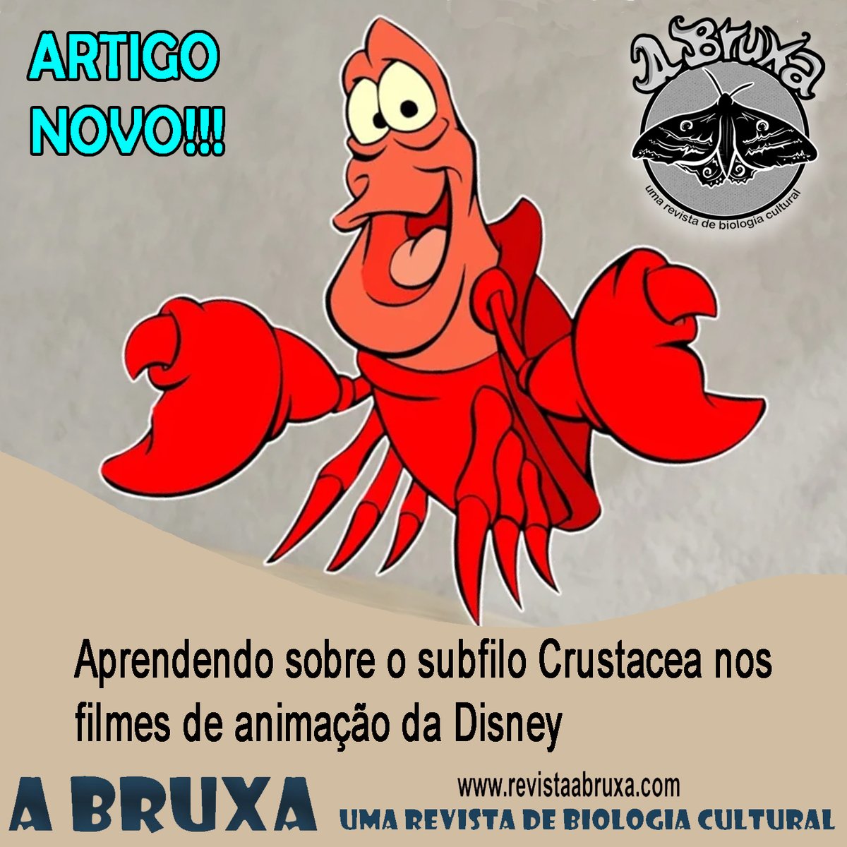 RevistaABruxa's tweet photo. Neste finalzinho das Festas Juninas (em agosto sim, por que não?), temos um número novo em clima de São João:
- "Aprendendo sobre o subfilo Crustacea nos filmes de animação da Disney", de Arlindo Serpa-Filho (Fiocruz) &amp; Erika da Silva Benício de Oliveira (Projeto Uçá). https://t.co/RNUnyKwdlo