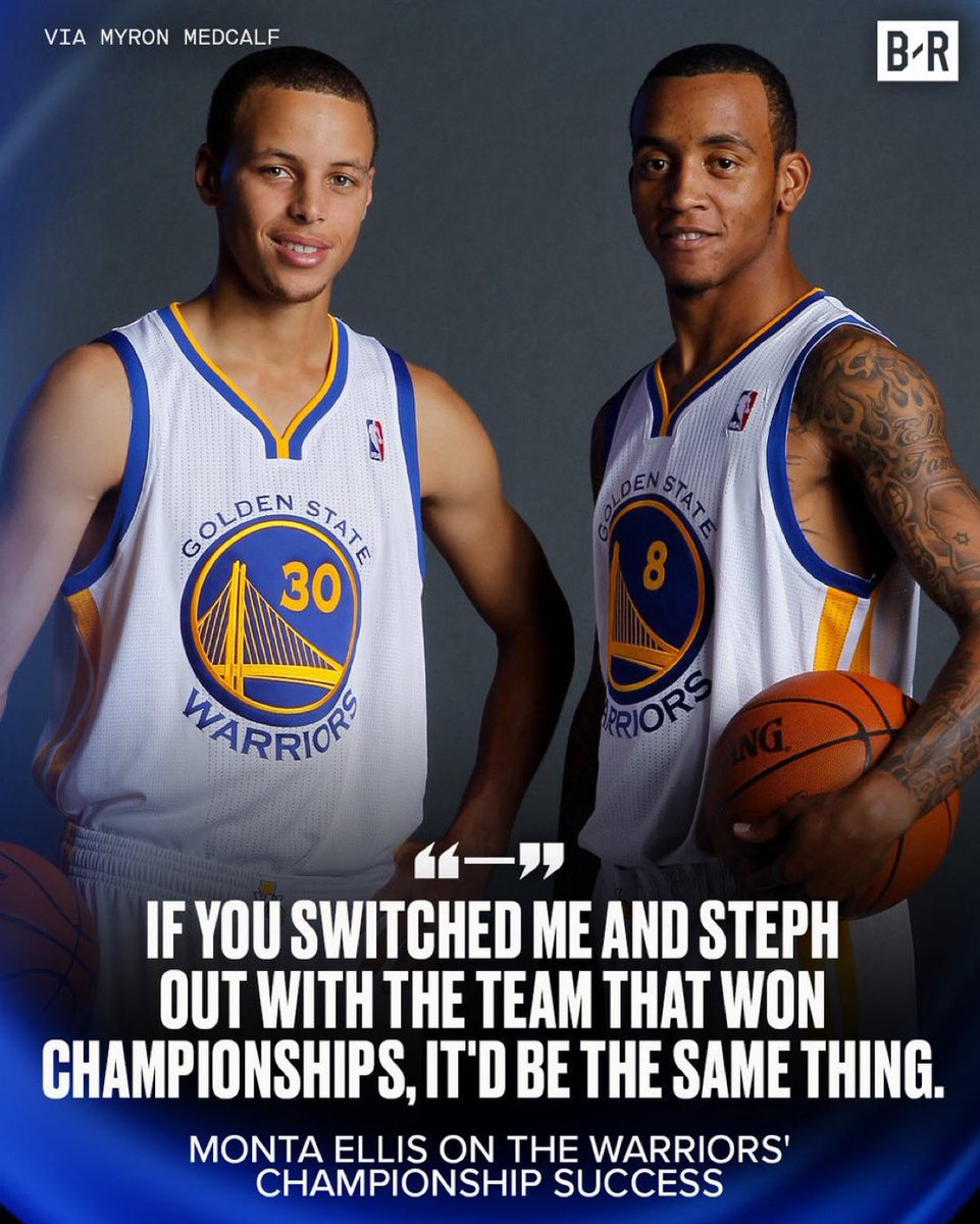 OOSSports's tweet photo. Monta Ellis says the Warriors would’ve had the SAME success with him instead of Steph Curry 😳

Do you agree?

(via Myron Medcalf, h/t Bleacher Report) https://t.co/y2C9XWfMau