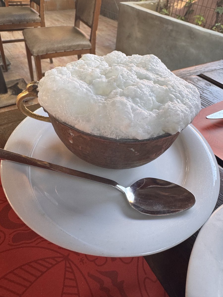 gamozella's tweet photo. Ayranı kaşıkla yemek için bile sevebilirim seni. 

Lahmacunu da çıtır çıtır ama şuan başrol ayran 🤓 

📍 Kul Sofrası https://t.co/qR2tgsTIts