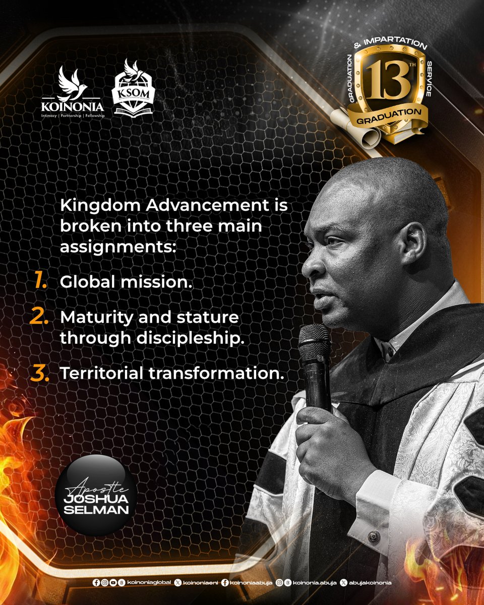 koinoniaeni's tweet photo. #ApostleJoshuaSelman
#SustainingTheFire
#KSOM2026Graduation
#KSOMAbuja
#KoinoniaAbuja
#KoinoniaGlobal https://t.co/Woi4KCwjAy