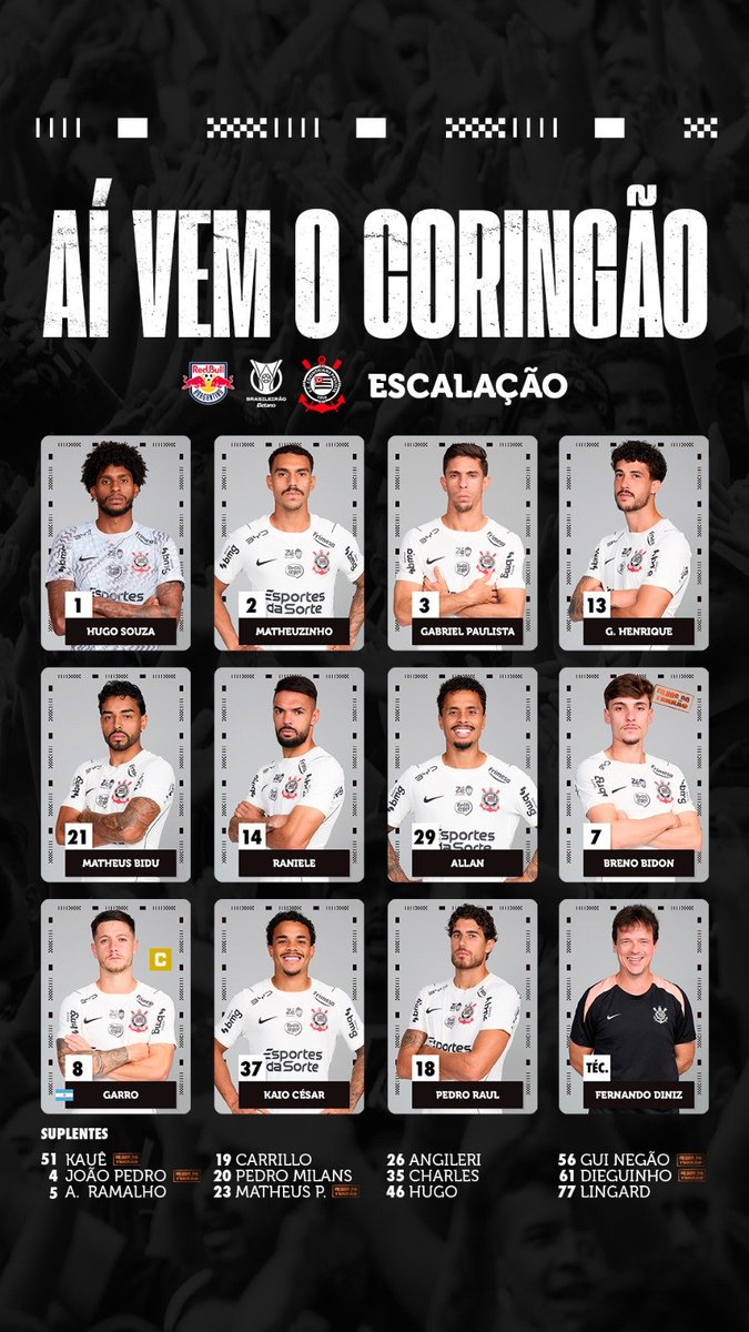Vessoni's tweet photo. CORINTHIANS ESCALADO...

... em Bragança Paulista. E com os titulares. 

Recuperação de quinta pra hoje é curta. Eu achava que trocaria mais.

#Corinthians https://t.co/5eod4G9uH3
