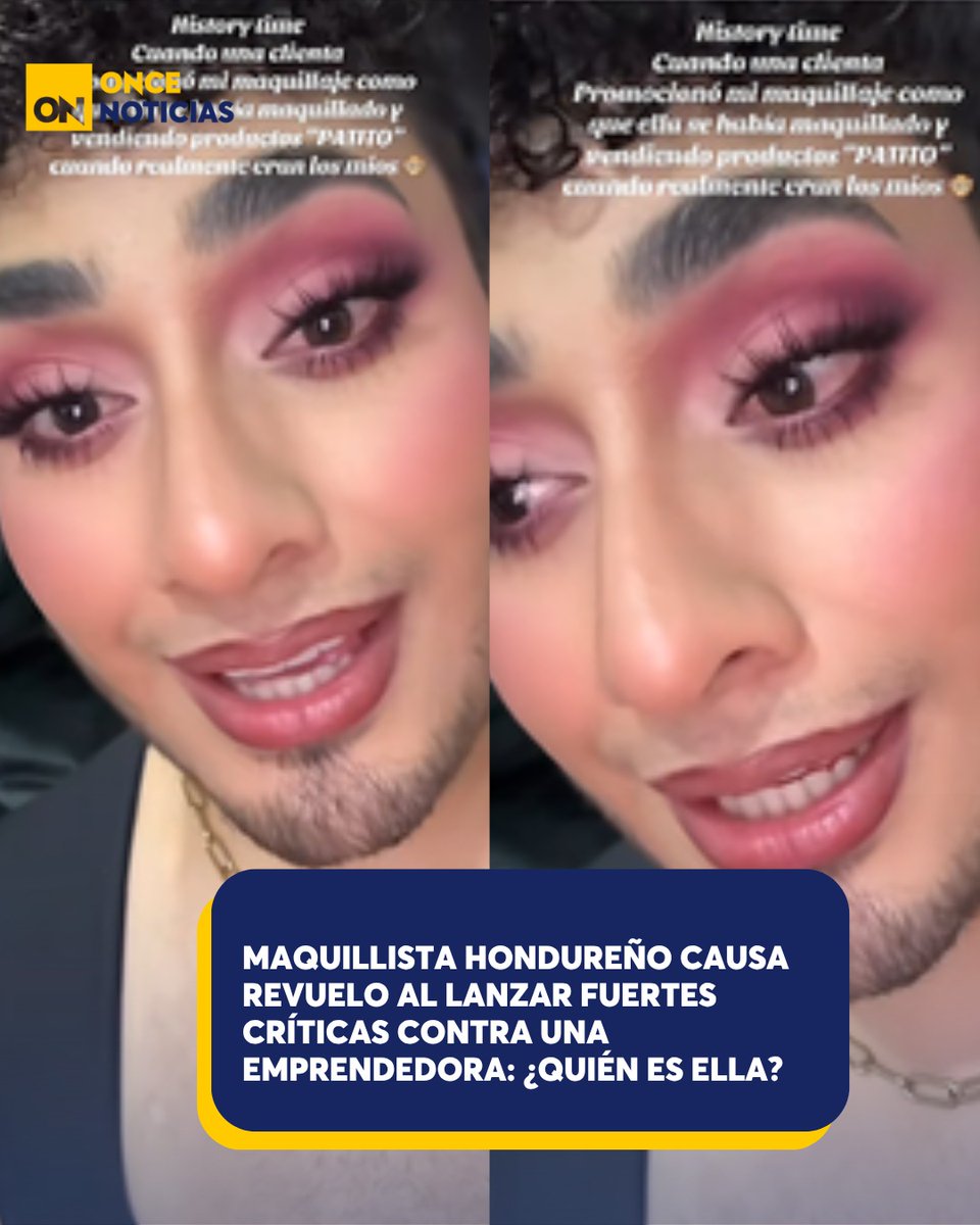 11_Noticias's tweet photo. 💄🇭🇳 Un maquillista hondureño contó el polémico momento en que una clienta habría confundido sus productos con maquillaje “patito”. Su historia se volvió viral.

Todos los detalles aquí: 👇🏻https://t.co/T1b1PCOu6s

#HistoryTime #Maquillaje #ChrissMakeup https://t.co/hiAWoYjBNW