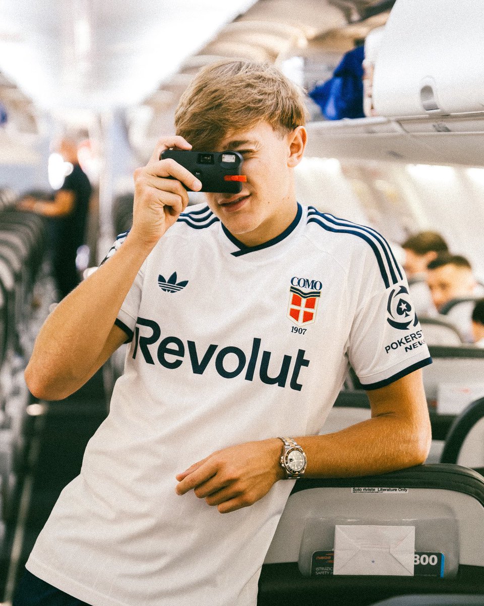 Como_1907's tweet photo. The first journey of Como 1907’s new away jersey was a special one.

As the squad travelled to the UK for pre-season, the shirt left Como for the first time, entering a new setting and marking the beginning of a new chapter for the club.

Available now online https://t.co/9pT3kbQ2j4 and at official Como 1907 stores.