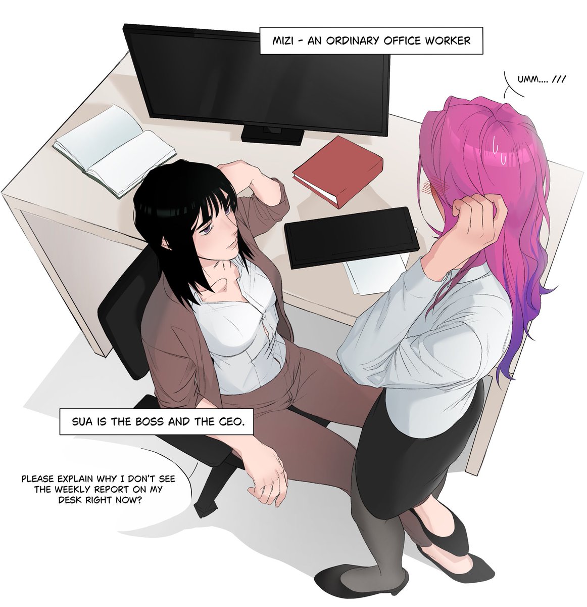 nevreiii's tweet photo. do u want to see the boss punish an annoying employee?… #mizisua #ALNST https://t.co/d6fz3sssed