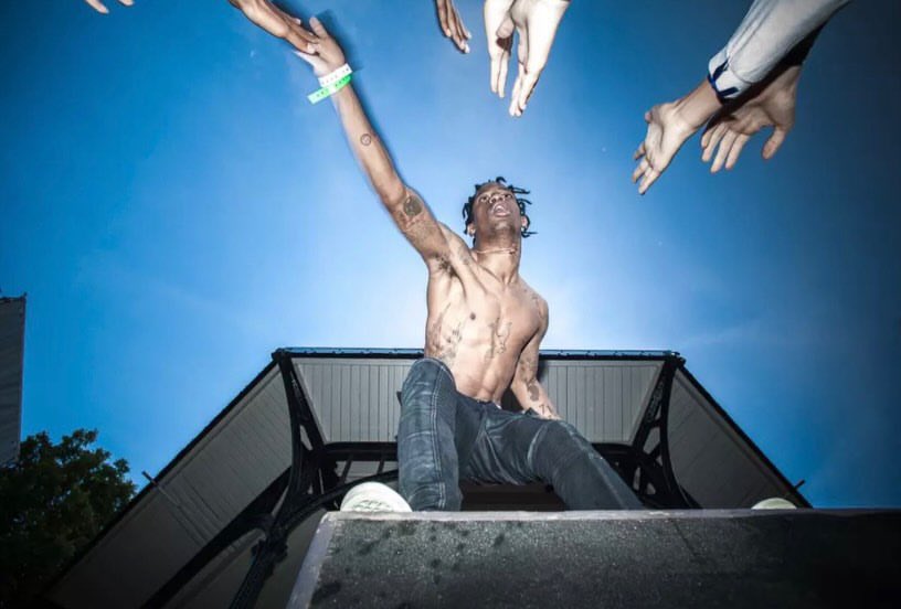 RapWikip's tweet photo. Travis Scott performing at Appelsap Festival in Amsterdam, 12 years ago today 📸 (2014) https://t.co/mmrwvlaCpR