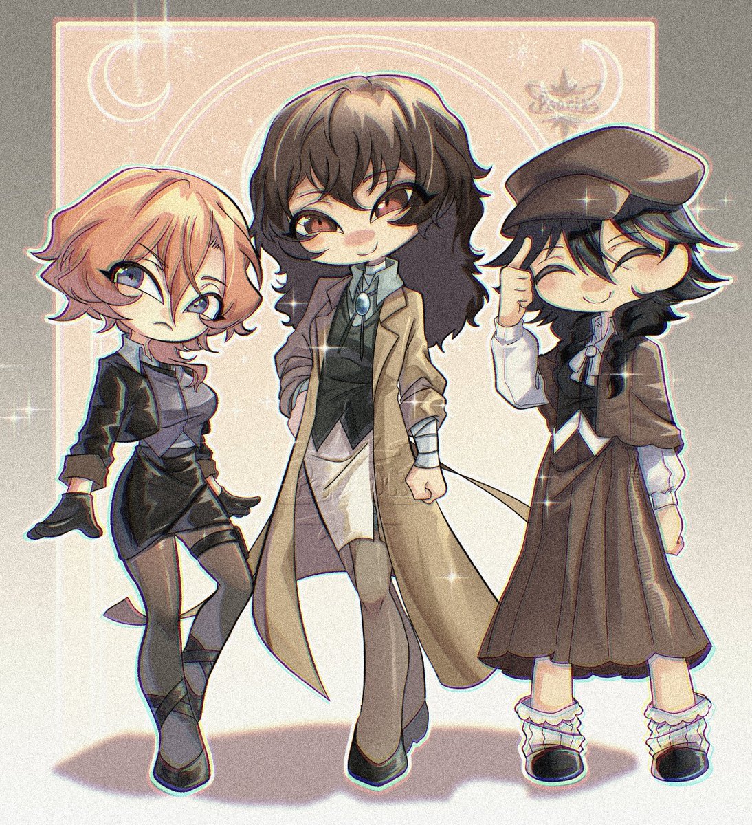 Tobivilez3008's tweet photo. Who are these divas? 

#bsd #soukoku #art https://t.co/D5eiYkFFo3