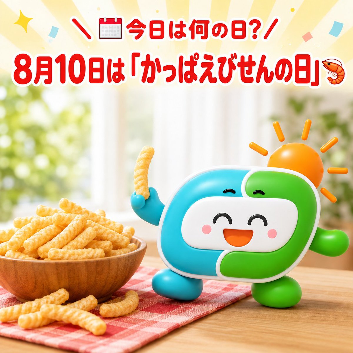 DLEEP_official's tweet photo. ドリープです🌞

／📅今日は何の日？＼
8月10日は
「かっぱえびせんの日」🦐
「や（8）められない、
と（10）まらない♪」
の語呂合わせが由来😊
ちょっとだけ…が、
気づけば空っぽ😂

#今日は何の日
#かっぱえびせんの日
#企業公式 https://t.co/062pnSUQZt