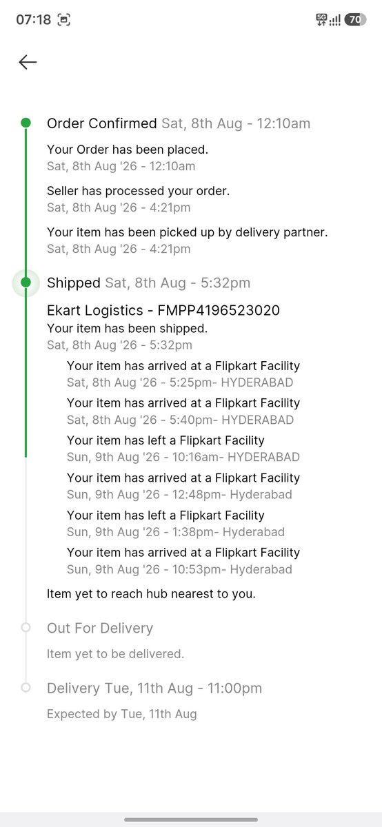 PrudvinathG's tweet photo. Extremely frustrated with @Flipkart. My Samsung S25 delivery is beingprogressivelydelayedeveryday. Itreached theHyderabadhubdaysago but isn't being dispatched to the local center. I've seenotherordersget cancelled after such delays.Order ID: OD438298323921749100 @flipkartsupport https://t.co/e7mSPagI7h