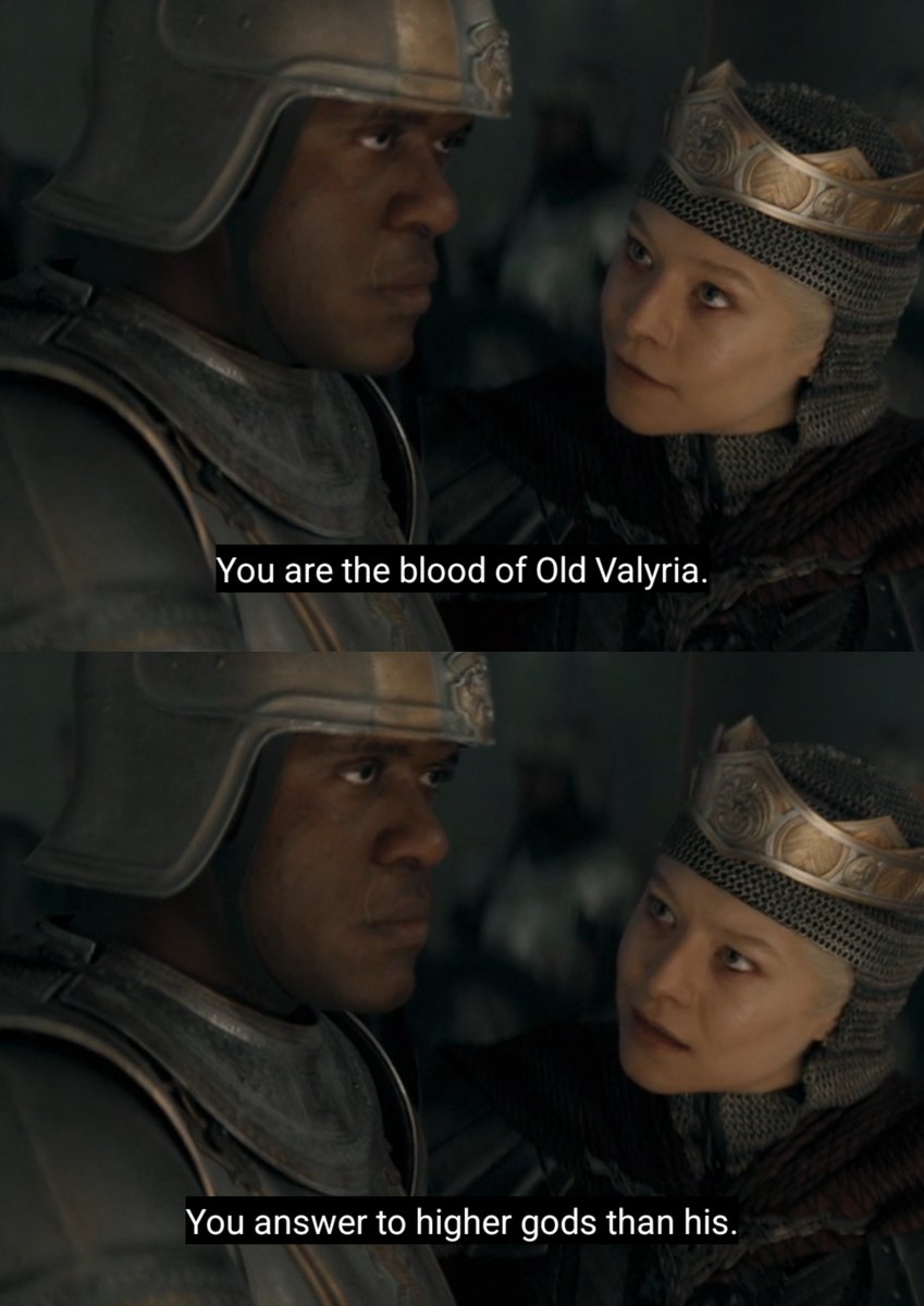 utacult's tweet photo. Rhaenyra being the Evil Queen influencing Alyn in a crueler path is so sexy actually #hotd https://t.co/97tqmn1G67