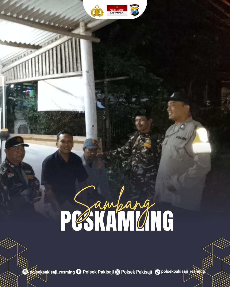 pakisaji47345's tweet photo. Anggota Polsek Pakisaji melaksanakan patroli malam sambang poskamling dialogis dengan warga ajak tingkatkan giat siskamling di lingkungan masing-masing sehingga tercipta situasi yang aman kondusif

#polri 
#polresmalang 
#polriuntukmasyarakat 
#patroli https://t.co/ua0PpHMMpB