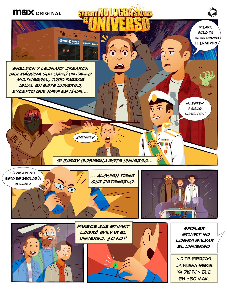 CulturaColectiv's tweet photo. Nadie apostaría por Stuart para salvar el universo… y, aun así, es el único que puede intentarlo. 💥

El nuevo spin-off de The Big Bang Theory convierte al personaje más improbable en el héroe de una aventura multiversal llena de humor y caos, tras un accidente con un invento de Sheldon y Leonard.

Stuart no logra salvar el universo ya está disponible en HBO Max. 🚀