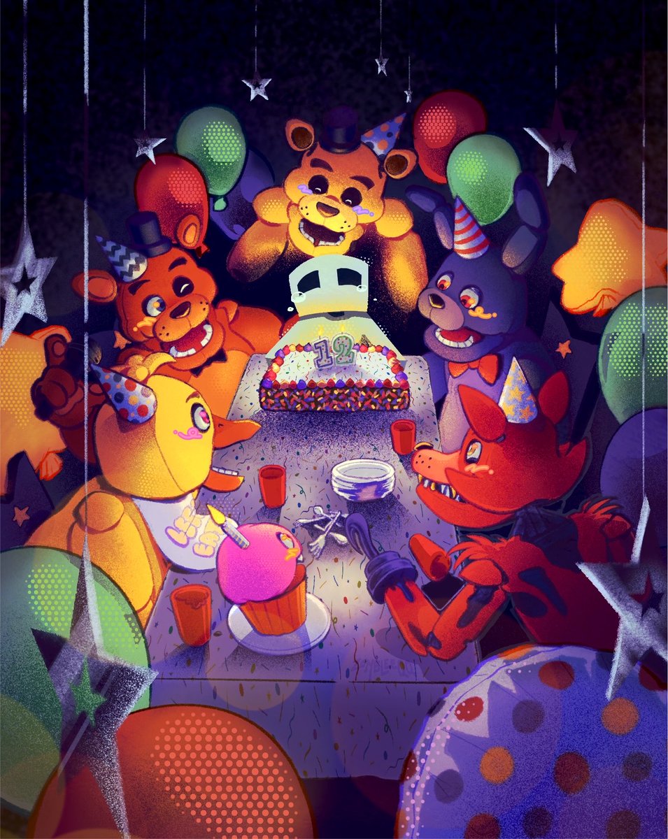 zombleeqq's tweet photo. HAPPY (belated) FNAF ANNIVERSARY 🧡
#fivenightsatfreddys #FNAF #fnaf12years https://t.co/6xjW0OWyv9