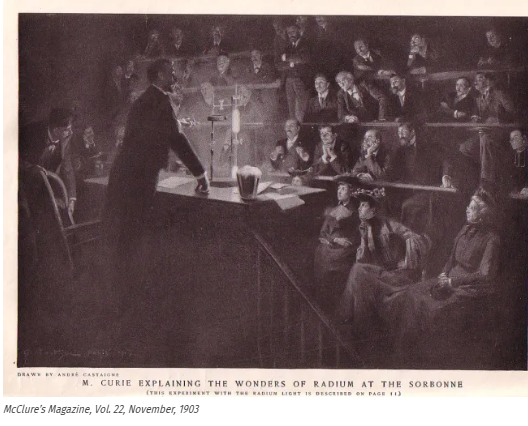 andreas_nigbur's tweet photo. The Marvels of Radium
The Marvels of radium by Garrett P. Serviss. Republished from Collier's: The National Weekly. April 11, 1903. Volume 31, Issue 2, Page 14.

💥This being so, let us examine a little more the properties of radium. We have noted Monsieur Curie’s recent announcement about its giving off heat. It gives off light also. Pure radium shines in the dark, although it is not hot like a flame. But, most wonderful of all, it constantly projects into space around it streams of invisible corpuscles, smaller than atoms, with a velocity as great as a hundred thousand miles per second!
The full article is here
👇
https://t.co/UIorWt2D9k

p/s
💥Garrett P. Serviss published "The Marvels of Radium" in Collier’s: The National Weekly, Vol. 31, No. 2, on April 11, 1903. The prominent American astronomer and science writer explored the sensational early-20th-century fascination with radium, capturing public wonder over its mysterious radioactive properties shortly after its discovery by Pierre and Marie Curie.Historical Context of the ArticlePeriod fascination:
McClure's Magazin,
👇
https://t.co/kpt6eVCu9U