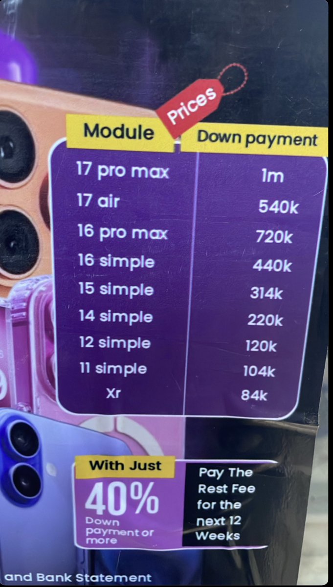 dammyvic97's tweet photo. @DurkioWiz @sakpo00007_ HELLO THIS IS DD PHONES  📱 

TELL ME WHAT YOU NEED!
IPHONES 📲 

Easy buy is available for all iPhones (iPhone XR upward) with just 40 to 60
Percent down payment 

Both monthly and weekly
https://t.co/zBdNHGwL1l

#ibadan #oyostate #nigeria #iphone https://t.co/L0gvn2edvp