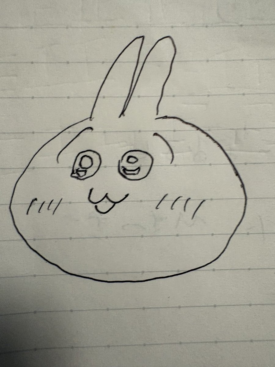 sunaf__'s tweet photo. ちいかわのうさぎが最近お気に入りで試しに描いてみたら、なんかエロいこと考えてる変なうさぎになった
#ちいかわ　#うさぎ https://t.co/Tct9MIyZeF
