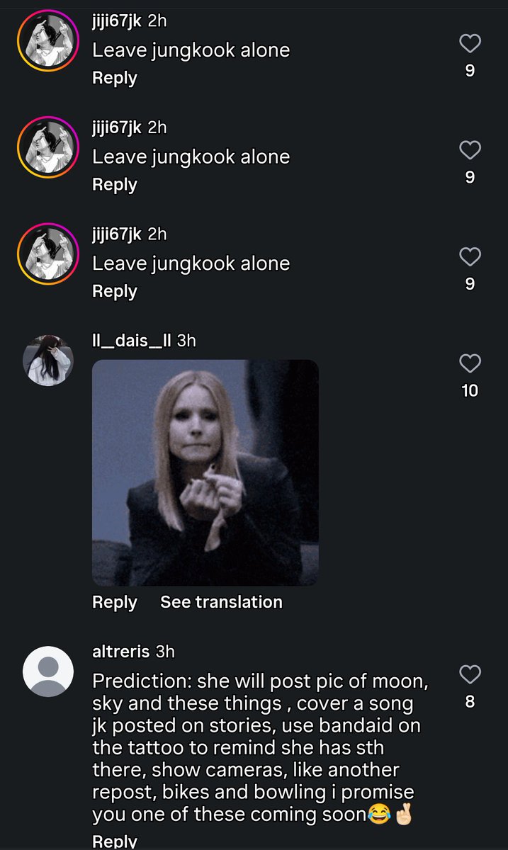 Seanne1008's tweet photo. Leave Winter alone
Your oppa is all yours.We don't care. Just leave Winter alone. We don't spam like this JK IG if you see hate comments its not from winter fans its from BTS akgae. https://t.co/1eZoXqlxgJ
