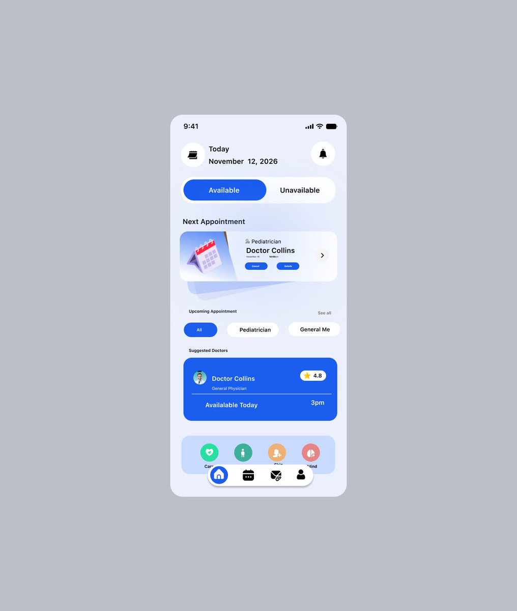 lixuscreative's tweet photo. Fresh Flow 

 #MedTech #DoctorApp #AppointmentApp #CleanUI #MinimalUI #ProductDesign #InterfaceDesign #MobileAppDesign https://t.co/Fy9kl4BOXi
