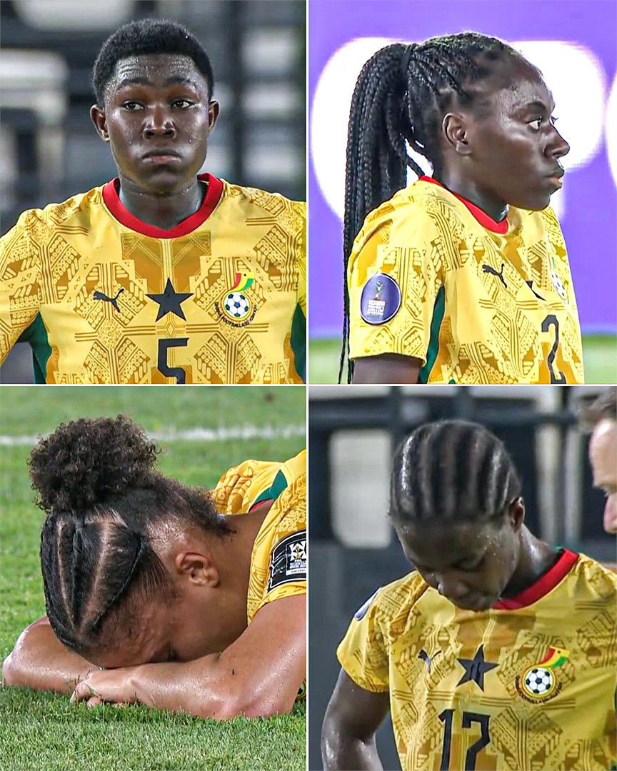 ESPNAfrica's tweet photo. Heartbreak for Ghana at WAFCON 💔

The Black Queens will now have to beat Côte d’Ivoire to reach the inter-confederation play-offs.

Then they'll need to beat two more teams to reach their first Women's World Cup in 20 years.

A long road ahead 😮‍💨 https://t.co/1wGQkXTqly