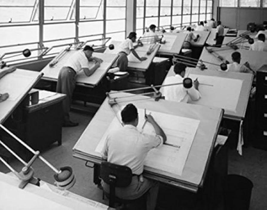 SecretPT109's tweet photo. @engineers_feed Manual drafting another skill I learned in school that died! We received are first computer in my senior year! https://t.co/hes3ZmxyQp