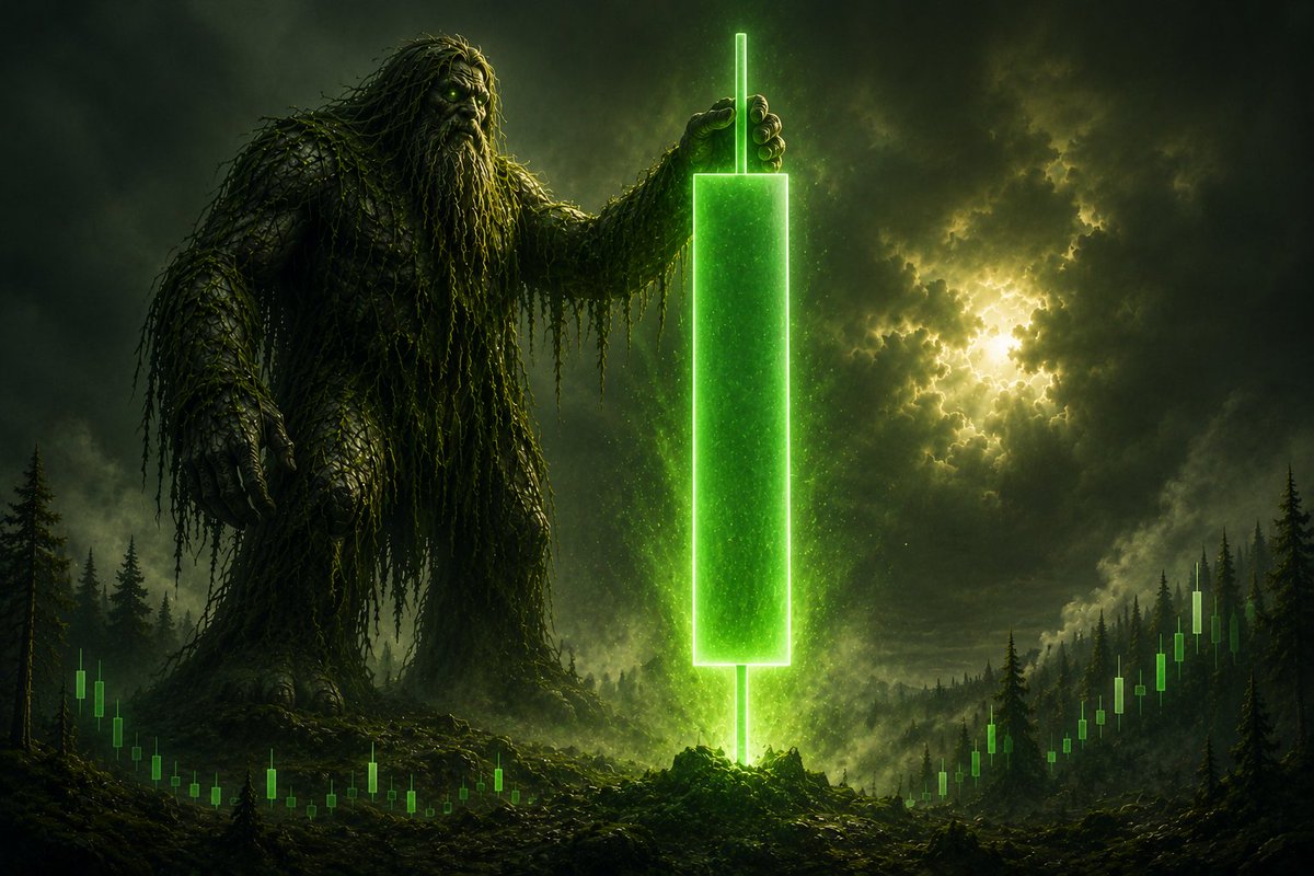 Skogtrollsol's tweet photo. The green candle is just the beginning.

The forest is going vertical. 🌲📈

$SKOGTROLL https://t.co/OMniYCVBux