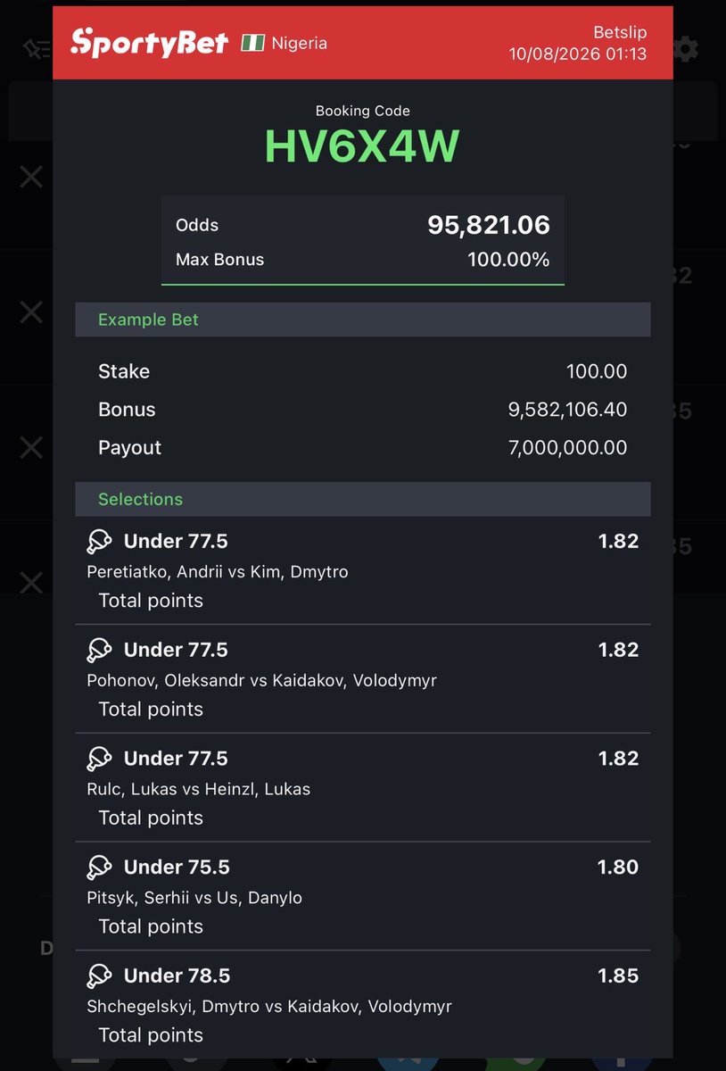 Bw_princes's tweet photo. Lets Go 🏓🏓. 19/19 ♻️♻️

🏦✅ 95K+ Odds ➡️ HV6X4W [🏓🏓]

Will drop Edits on Telegram
🚀🚀🚀🚀🚀🚀🚀🚀🚀 https://t.co/K9X1wvK0yH