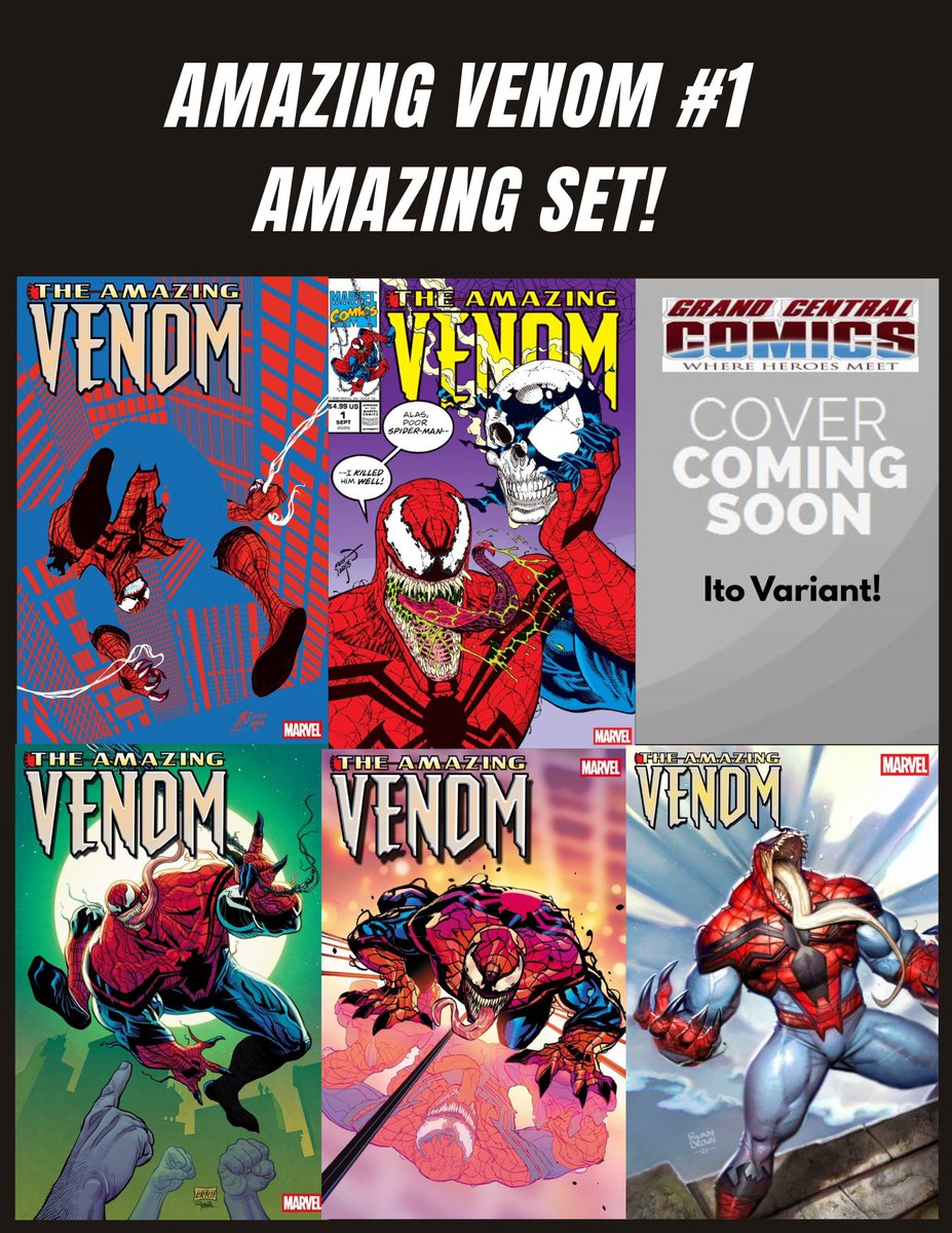 Badboynerdsite's tweet photo. THE AMAZING VENOM #1  is Here! 
https://t.co/vZCQ6x9nWL

https://t.co/vZCQ6x9nWL

The 6-Cover Variant Set! [Pre-Order 09/30] Marvel NM 
https://t.co/vZCQ6x9nWL

https://t.co/vZCQ6x9nWL

#Venom #spiderman #MarvelComics #grandcentralcomics https://t.co/ka1ozy3KA8