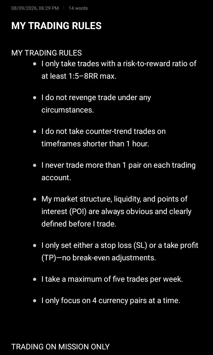 Foweb03's tweet photo. Starting a challenge on This trading rules for the next 30 days in trading 
And let's see how the outcome is https://t.co/wtf3HCBvoX