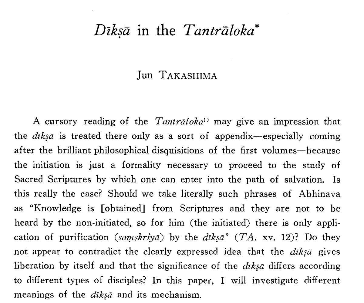 samvidkala's tweet photo. @Parakramtweets @useoneonly @giga_smasher this is from an academic study on dīkṣā in the Tantrāloka by a scholar named Jun Takashima... https://t.co/ncDPefV2Oc