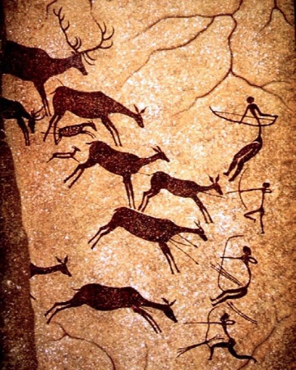 Kaek_art's tweet photo. Always found beautiful that the Spielbergian robots from thousands of years in the future just look like human representations in cave art https://t.co/JdtbsOYjop