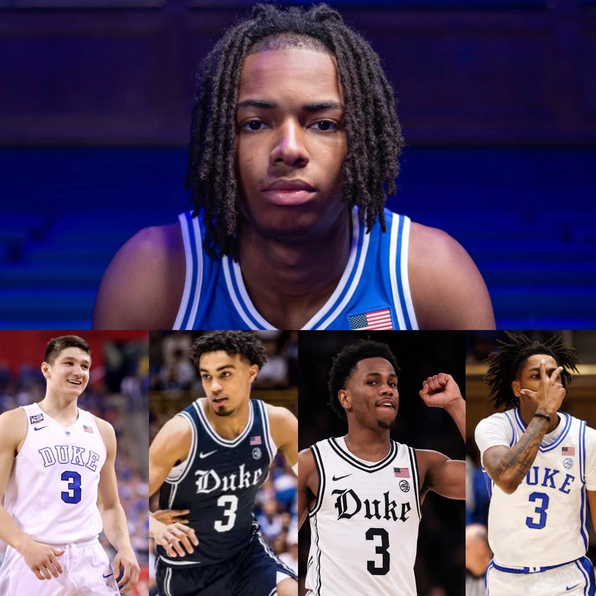 DukeNBA's tweet photo. Deron Rippey Jr. on why he chose No. 3: 

“Good number worn by good players.”

The last four players to wear No. 3 at Duke have been All-ACC 🔥 https://t.co/270L9gIWBI