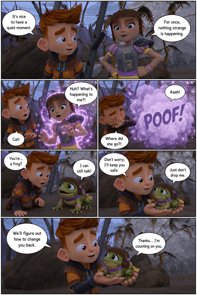 TFIntoRIP1's tweet photo. My Knight and Me - Princess Cat turns into a Frog https://t.co/WlJRvg1w6E