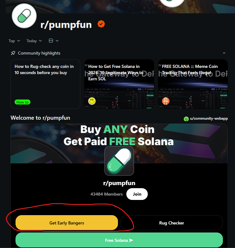 voidonlyy's tweet photo. The first thing you see when you open up pumpfuns reddit is this in the image below.

They urge people to find the bangers early

Crazy how we havent sent "banger" for this yet https://t.co/wEVoxwNPdq