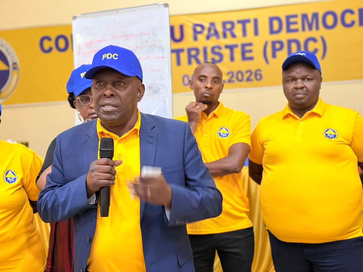 PdcRwanda's tweet photo. #PDCCongres Hatowe abagize Komite Nyobozi y'ishyaka PDC: 
Perezida: NDAGIJIMANA Leonard
V. Pr. 1: Me Rwigema Vincent 
V. Pr 2: MUKABASEBYA Claudette 
SG: NKILIYE Ildephonse 
Umubitsi: SIKUBWABO Benoit https://t.co/Y0BeOYPcan